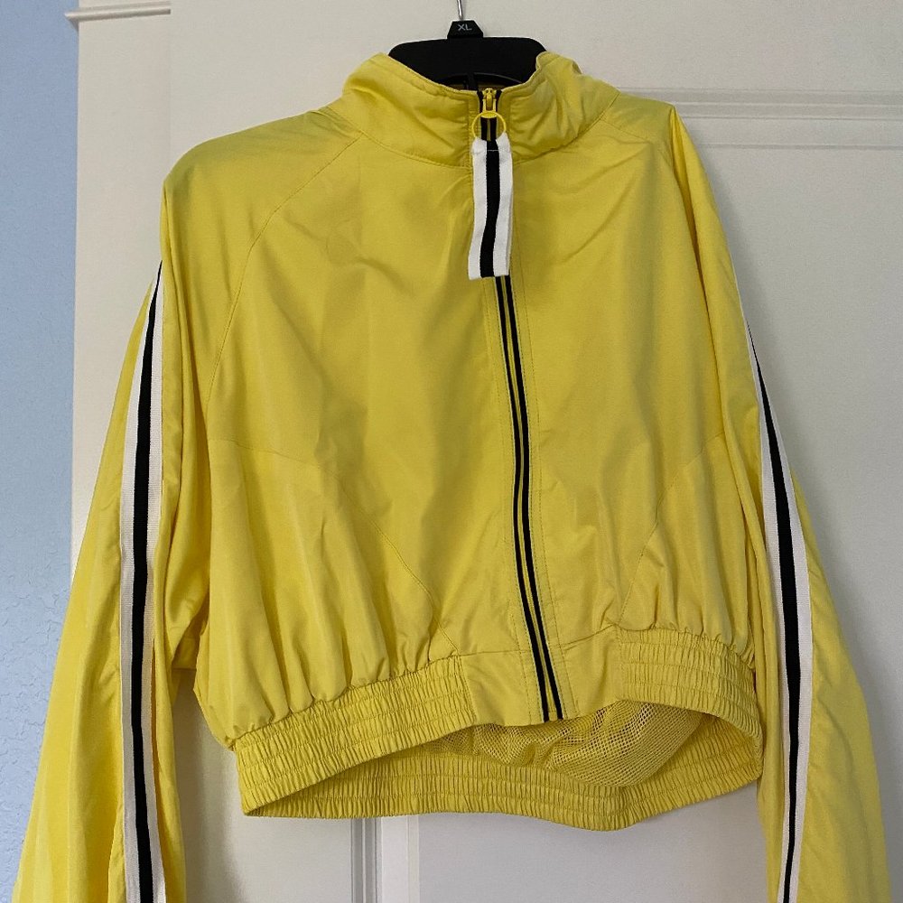 Neon Yellow Cropped Sports Jacket